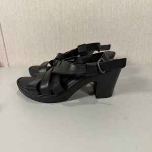 Born Boho Leather Strappy Heels Women Size 10M